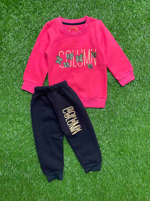 Mini Minors || Shocking Pink Butterflies  || Soft Winter Fabric