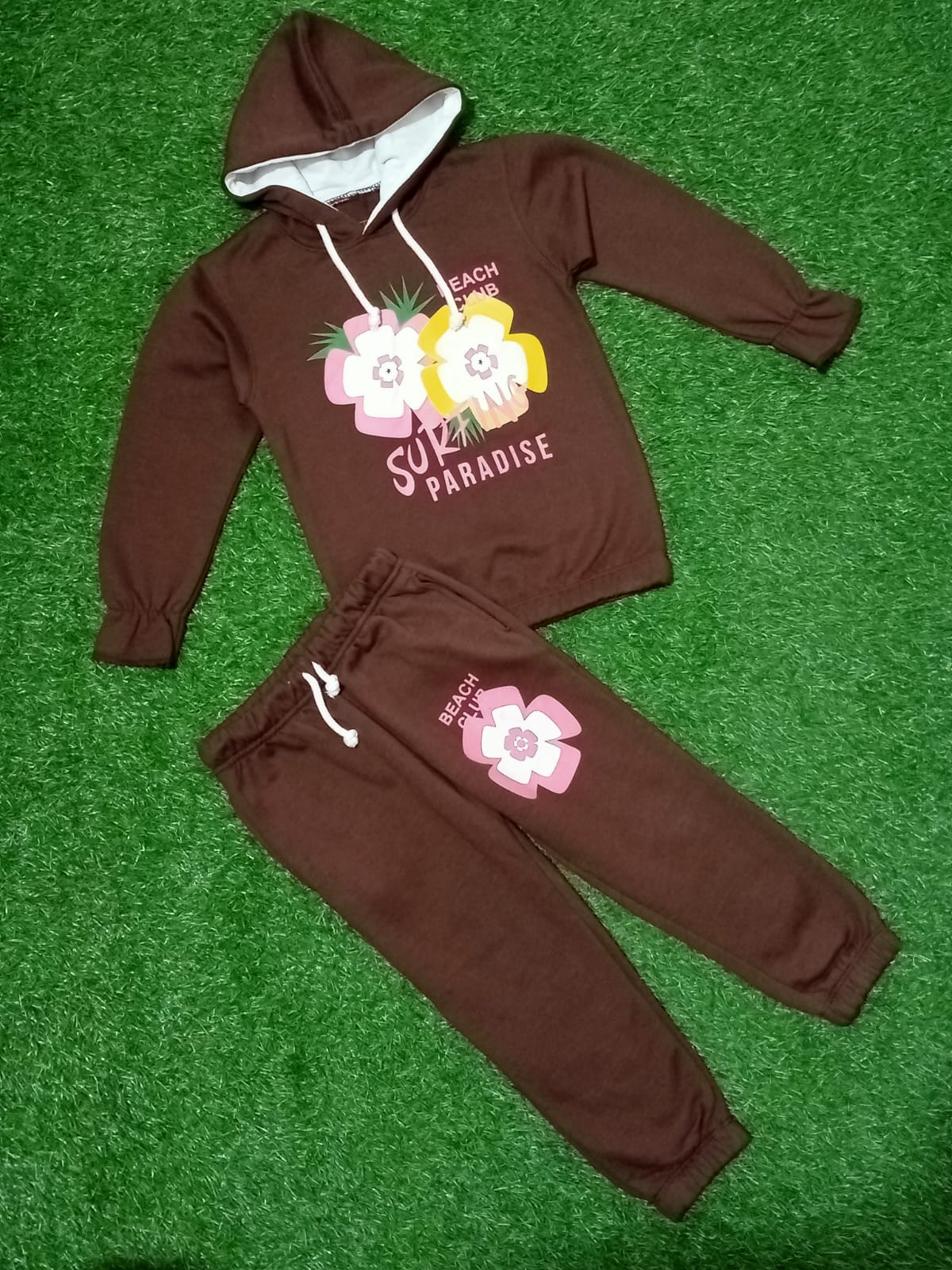 Kids Hoodie |Brown Tracksuit | Winter Wear for Girls