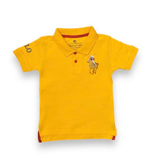Yellow Classic Boys Formal Polo T-Shirt