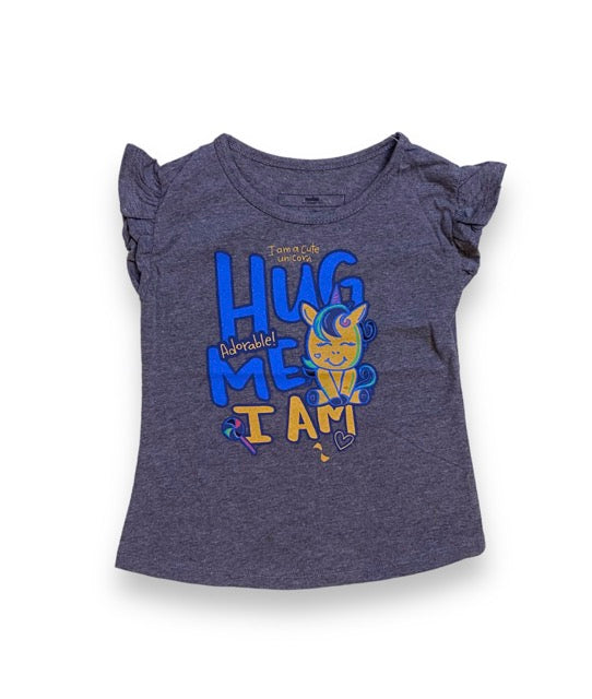 Enchanting Unicorn Greyish Trendy Mini Minor Girls T-Shirt