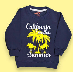 Blue Beach Winter Sweatshirt Very Soft and Warm Fabric