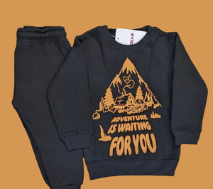 Black Winter Set || Adventure Awaits || Soft Fabric