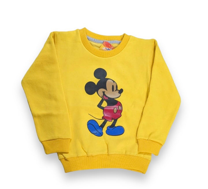 Yellow Micky Mouse Sweatshirt Very Soft and Warm Fabric