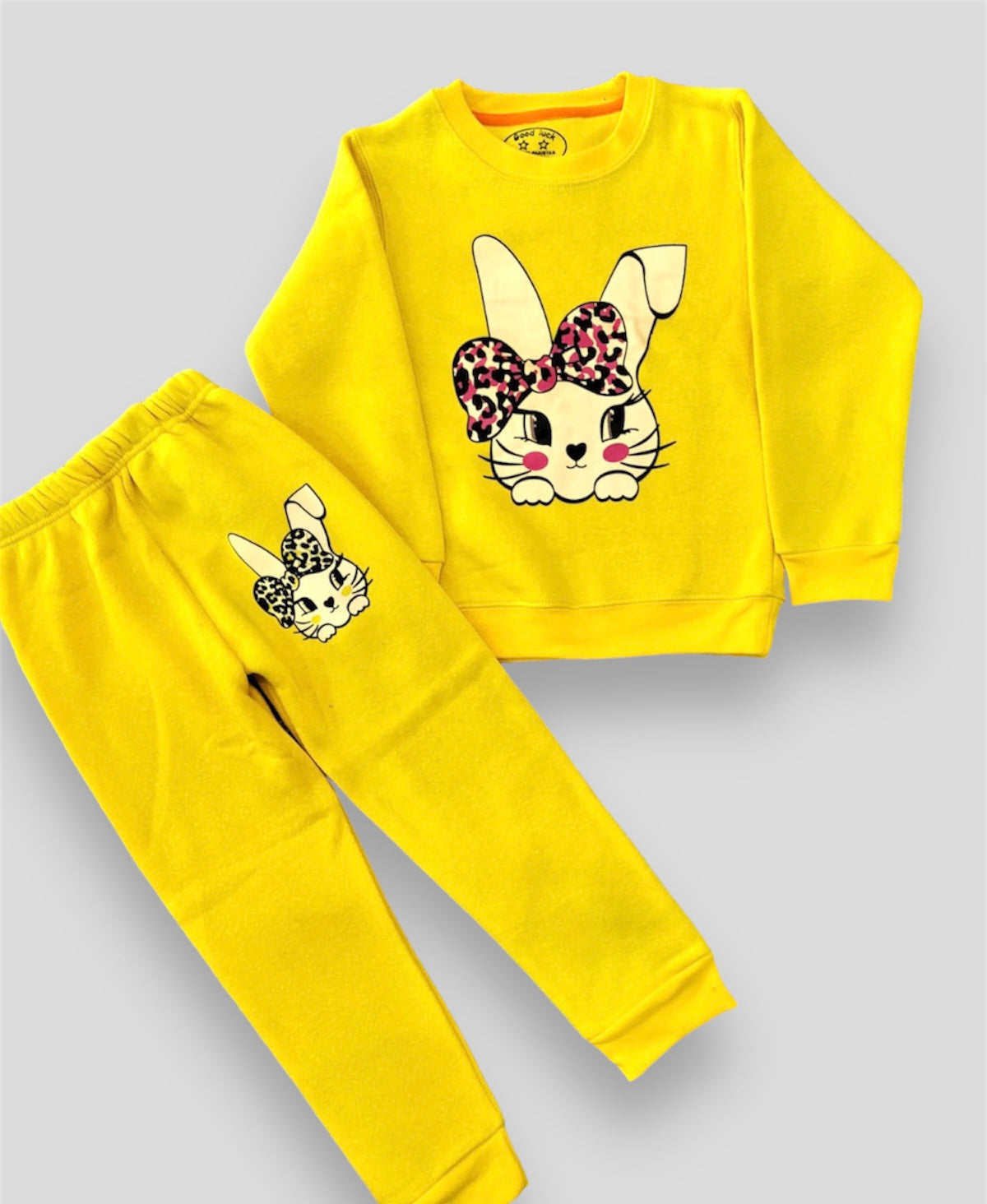 Premium Yellow || Cute Cat || Feline Cozy Ensemble Winter set for Girls