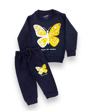 Navy Blue Butterfly || face in nature || Winter Soft Fabric