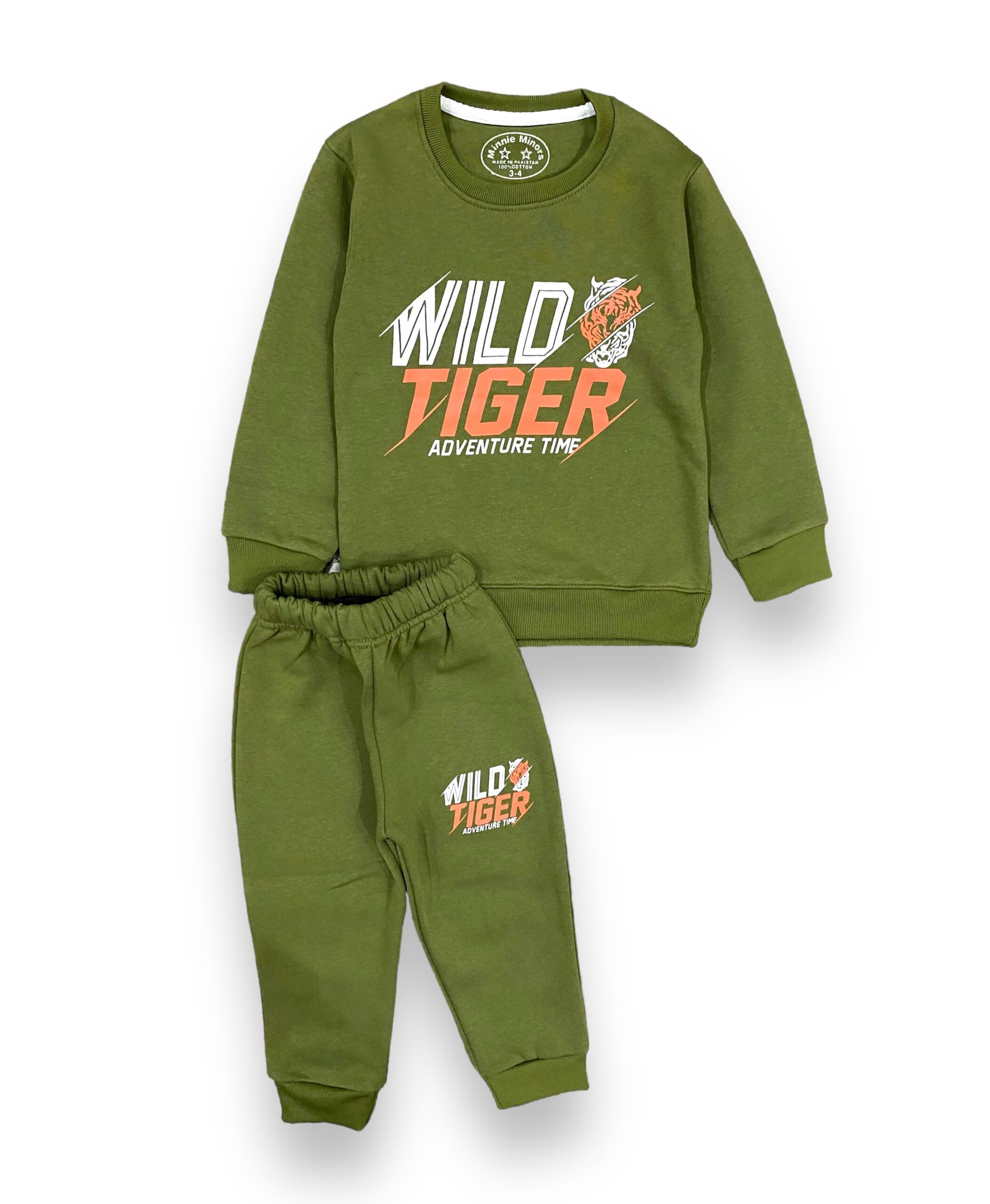 Greenish || Wild TIger Adventure Time || Winter Set Soft Winter Fabric