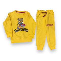 YELLOW MOSCHINO WINTER SOFT FLEECE  TWO SIDES POCKET SET
