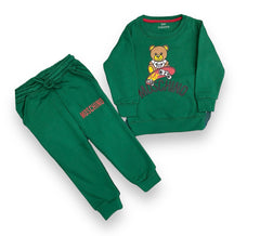 GREEN MOSCHINO WINTER SOFT FLEECE  TWO SIDES POCKET SET