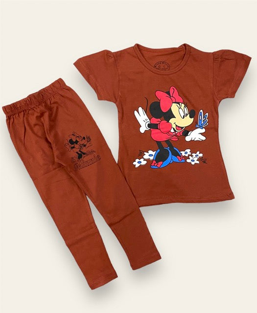 Chocolate Brown Minnie Mouse Beautiful Summer Set