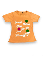 Fancy Floral Tangerine Summer Shirt