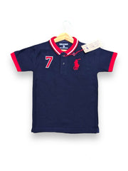 Navy Blue Boys Formal Polo T-Shirt