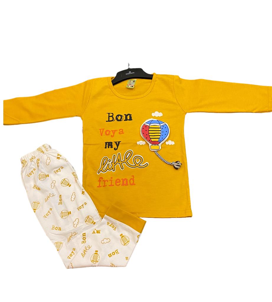 Summer Stuff full-sleeve cotton T-shirt & Trouser