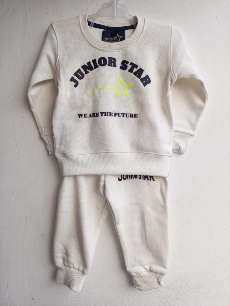 Premium White ||  Junior Star Cinnamon Cozy Soft Premium Winter Fabric