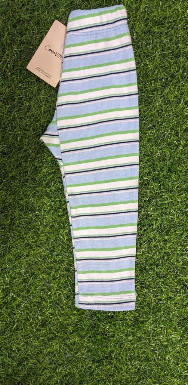 Sky Blue Pattren white, black and Green Lining  Tight