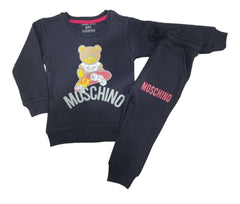 BLACK MOSCHINO WINTER SOFT FLEECE  TWO SIDES POCKET SET