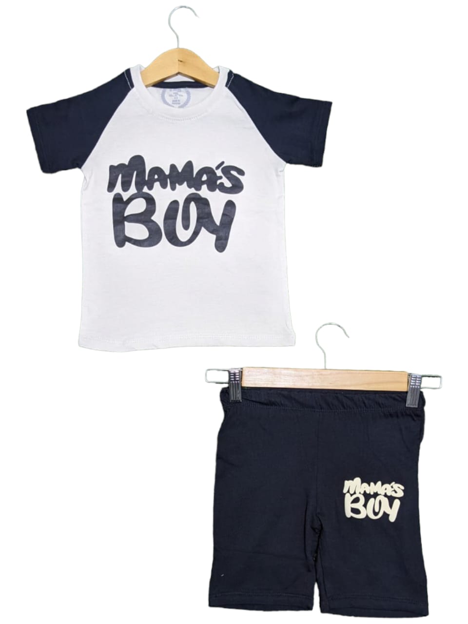 Mamas Boy Black & White Summer Set